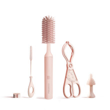 Electric Bottle Brush Cleaner with FoodGrade Silicone, DualSpeed Rechargeable Baby Bottle Brush for Fast Rotating Cleaning and Travel