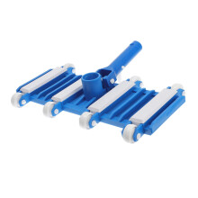 Flexible Plastic Swimming Pool Suction Head With Weighted Design Rolling Wheels For Floor And Wall Cleaning