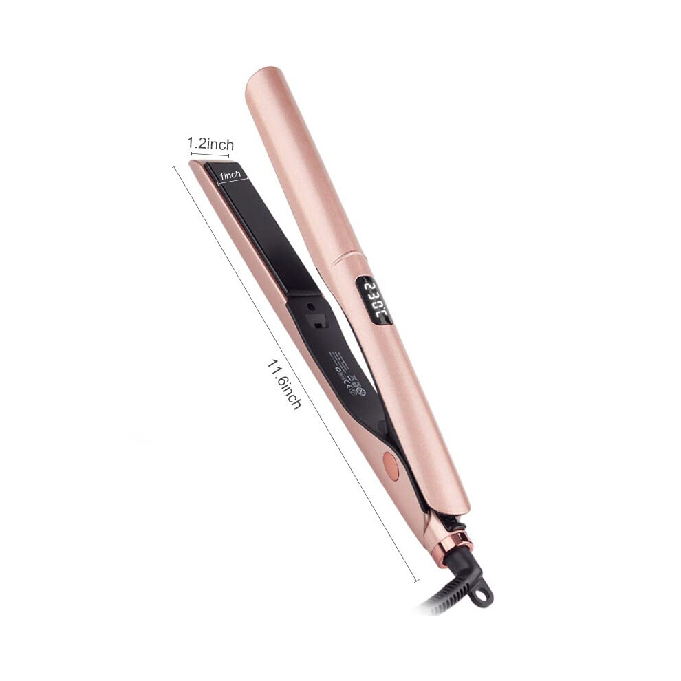 Gold 2 In 1 Hair Straightener And Curler With Ceramic Tourmaline, Smooth Frizz Control Styler
