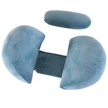 Pregnancy Pillow UShape Nursing Pillow With Removable Washable Cover, Side Positioning, Blue