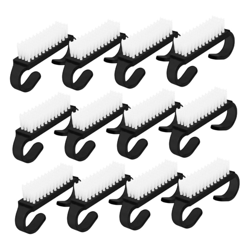 Nail Cleaning Brush Set with Handle, Soft Bristle Manicure Brush for Fingernail Care, 12pcs