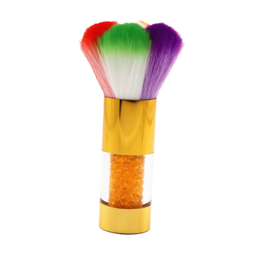 Nail Cleaning Brush with Rhinestone Handle Soft Bristles for Manicure and Pedicure Salon Use