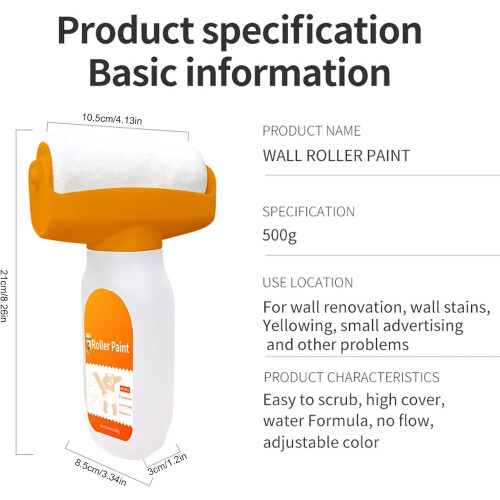 Wall  Roller with 500g Paste, AllinOne Wall Patch Kit for Cracks, Holes and Stains 2