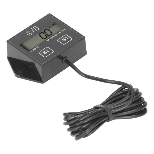 Waterproof Tachometer Engine Hour Meter Shock Resistant Digital Tachometer Inductive RPM Gauge Adjustable Maintenance Timer Easy Installation 2