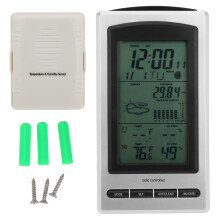Hygrometer met touchscreen en achtergrondverlichting, draadloze thermometer voor binnen en buiten met afstandsbediening, multikanaals trendindicator