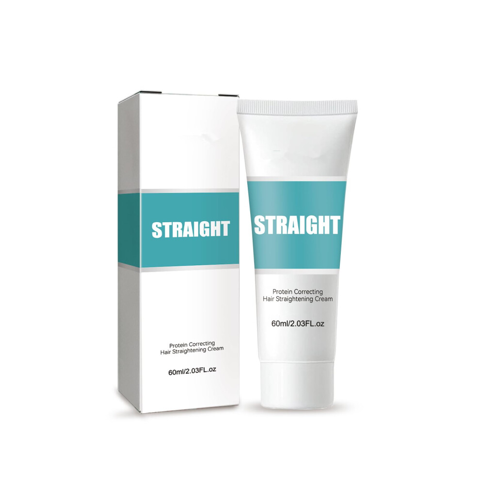 Cream Keratin Hair Straightening With Protein And Silk, Fast Frizz Reduction For Curly Hair (1 Pc)