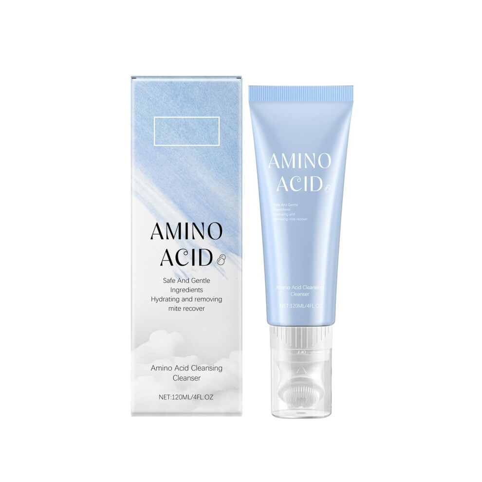 Amino Acid Facial Cleanser with Hyaluronic Acid, Gentle Face Wash for Deep Hydration, 4 FL Oz