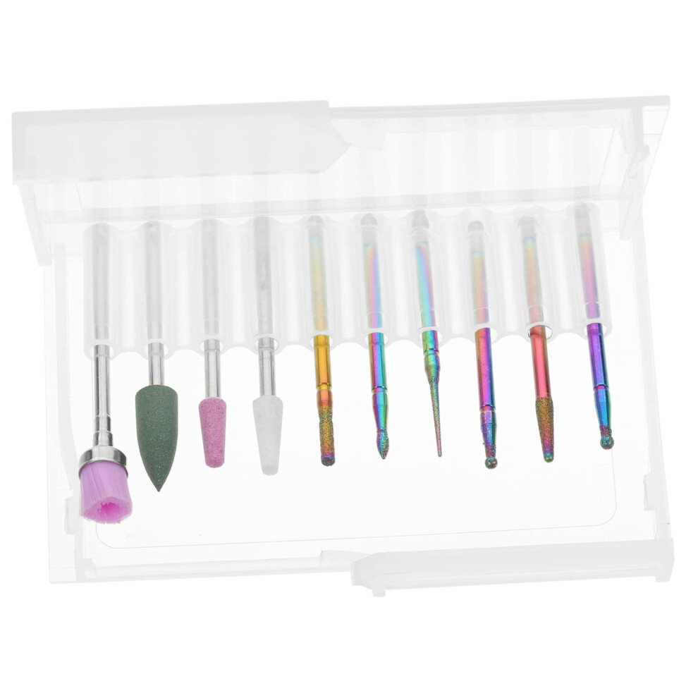 10Pcs Professional Nail Drill Bits Set For Acrylic And Gel Removal, Multisize Precision 9164114265760
