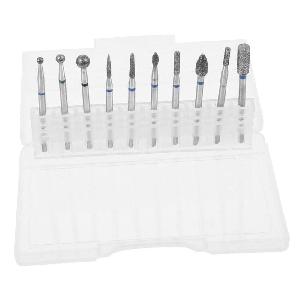 10Pcs Professional Nail Drill Bits for Manicure and Cuticle Cleaning Gel Polish Removal
