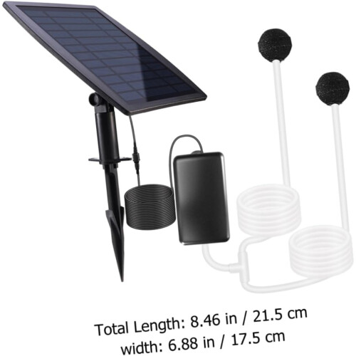 Solar Oxygen Pump Portable Oxygen Pump Outdoor Use Solar Powered Compact Size 1
