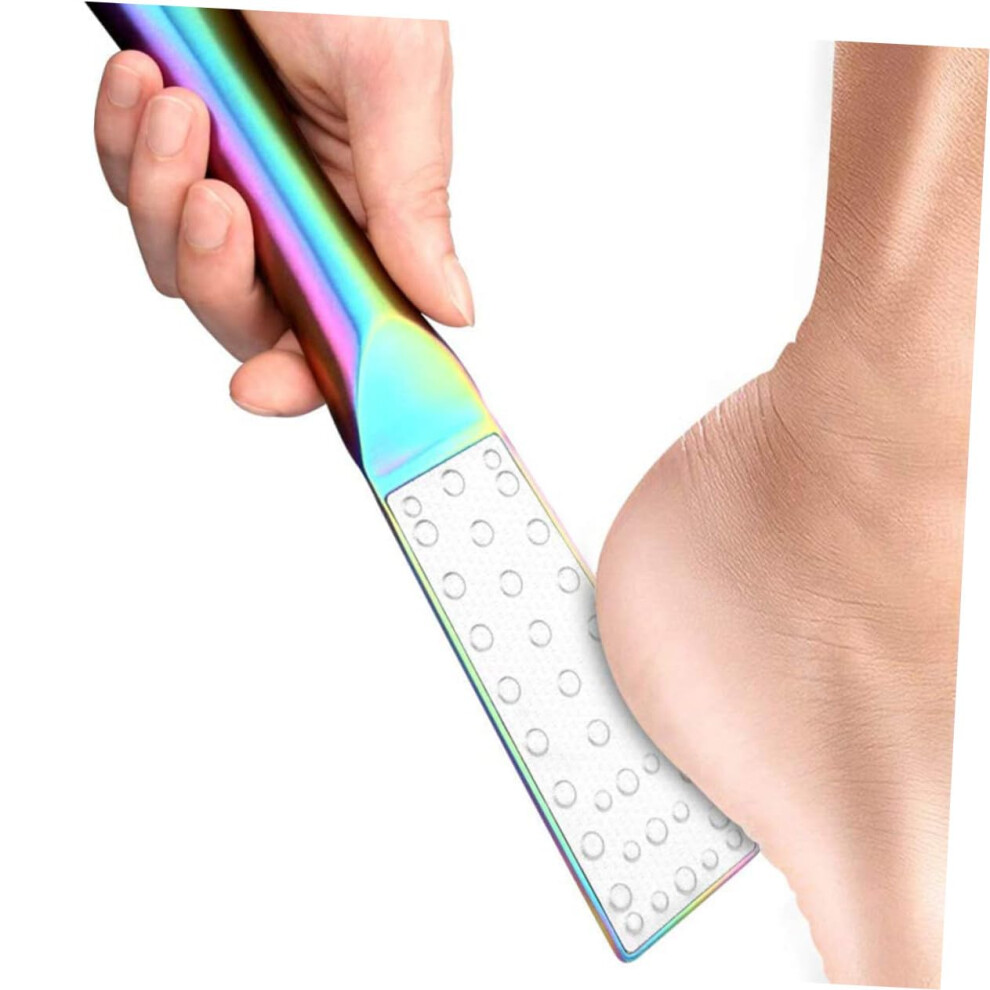 DualSided Stainless Steel Foot Callus Remover Rasp with NonSlip Handle for Heel and Dead Skin