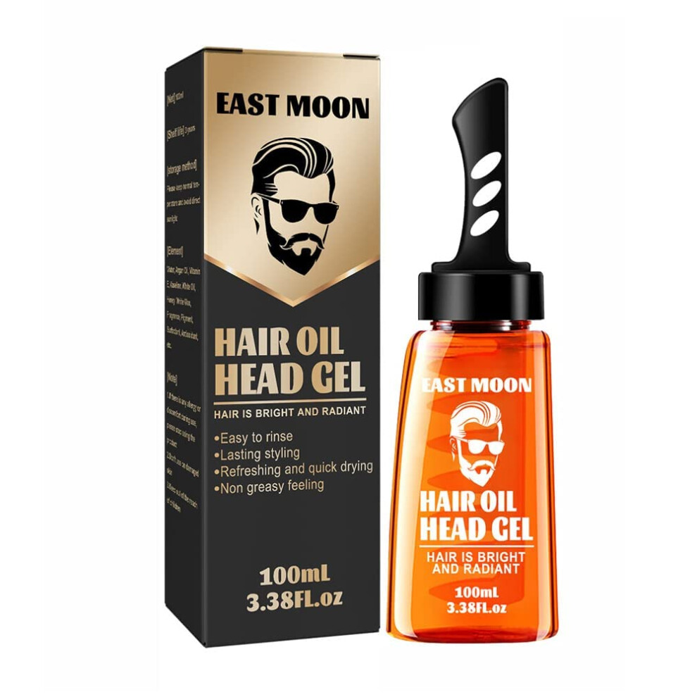 Cream Men's Hair Styling Wax 2 In 1 With Builtin Comb, Long Lasting Hold, 3.38 Fl Oz