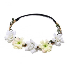Sparkling Austrian Crystal Wedding Tiara for Women, Floral Princess Bridal Crown WhiteA