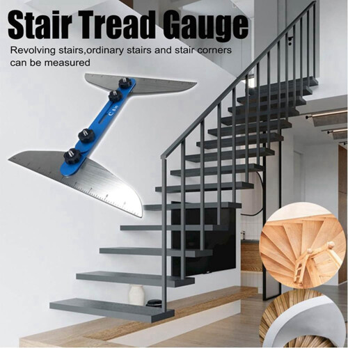 Telescopic Stair Tread Gauge Foldable Template Tools for Woodworking, Adjustable Measuring Template 1 Set 2