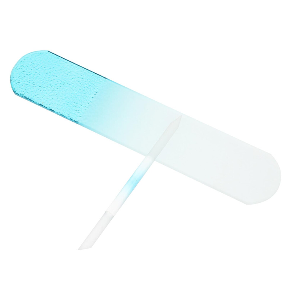 2pcs Reusable Glass Nail Files for Thick Nails with Smooth Precision Filing for Manicure Pedicure