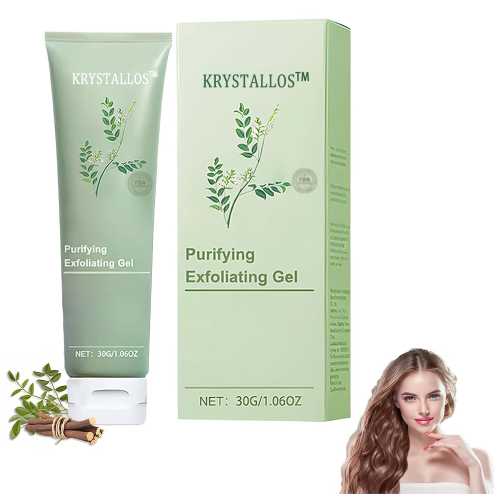 Face Exfoliating Gel with Vitamin E and Lactic Acid, Gentle Daily Facial Scrub Travel Size