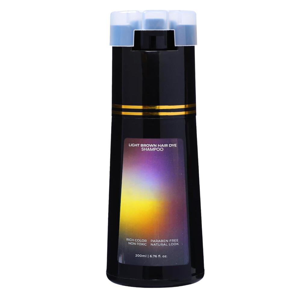 Brown Light Hair Dye Shampoo With Instant Gray Coverage And Nourishing Hair Care