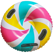 Snow Tube Inflatable Snow Sled with Safety Grip Handles Durable PVC for Winter Fun Skiing