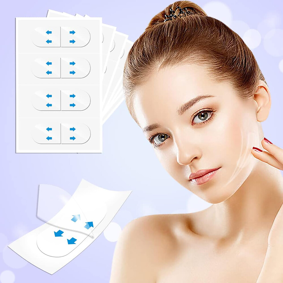 Face Lift Tape 152Pcs Invisible Under Makeup, Instant V Shape Lifting Strips for Neck and Jawline