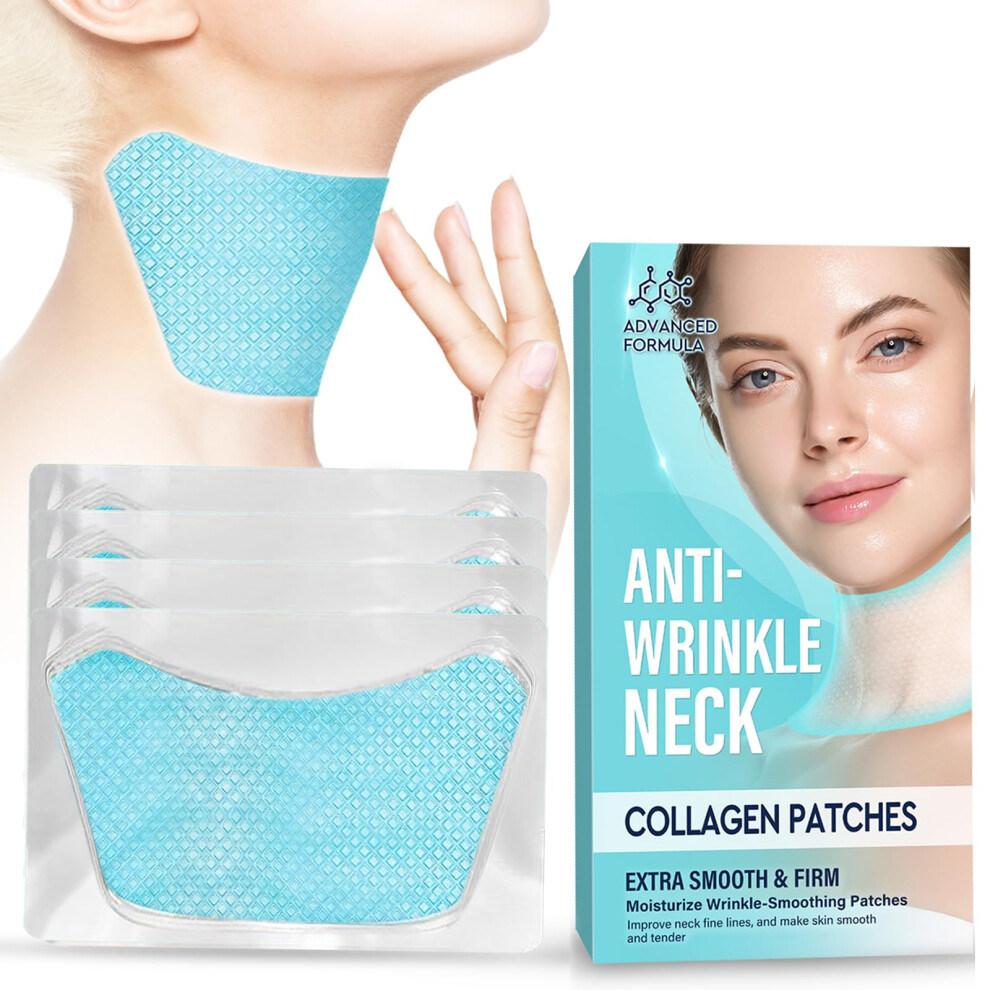 Neck Wrinkle Patches 6 Count, Deep Hydration Firming Strips for Crepey Skin and Wrinkle Reduction