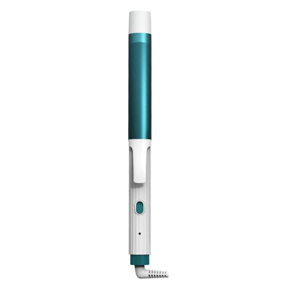Blue Hair Curling Iron With Tourmaline Ceramic Wand, Fast Heating Curler For Gentle Frizz Styling