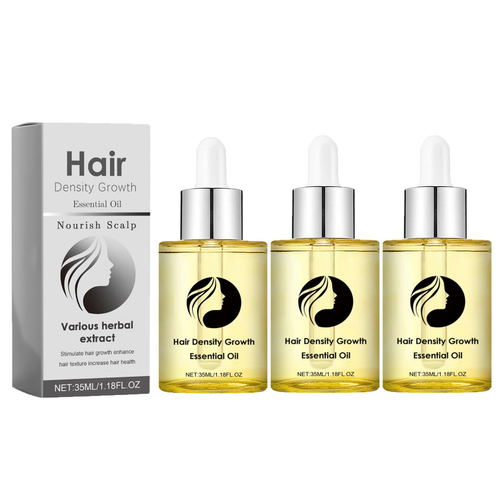 Rosemary Hair Growth Oil for Women with Organic Castor and Ginger Oil, Prevents Hair Loss, 3pcs