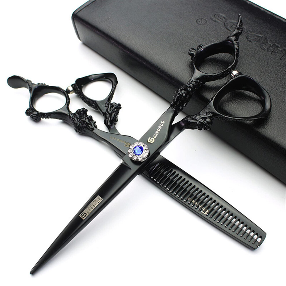Japanese 440C Hair Cutting Scissors 6 Inch Barber Shears with Precision Cutting Edge and Ergonomic Grip