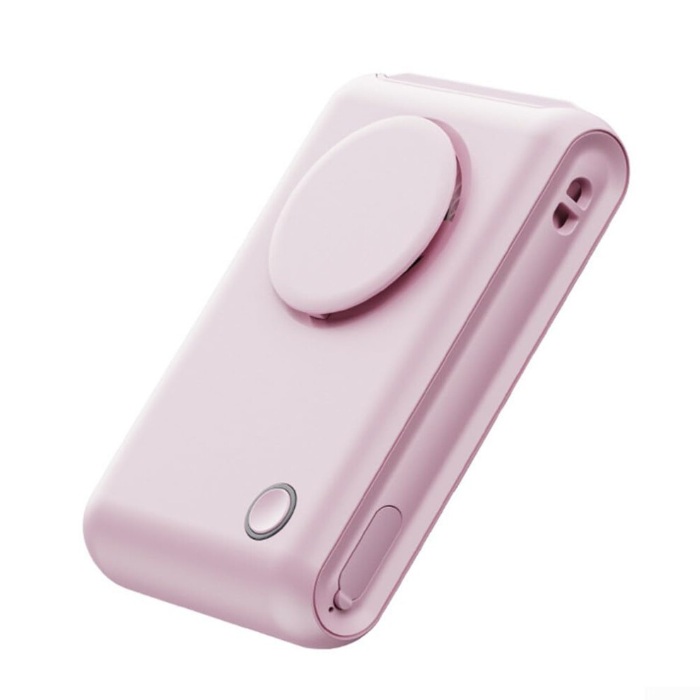 Wearable Waist Fan 2000Mah Usb Rechargeable 360 Degree Airflow, 3 Speed Settings, Neck/Handheld/Desktop Cooling Pink 9164114267436