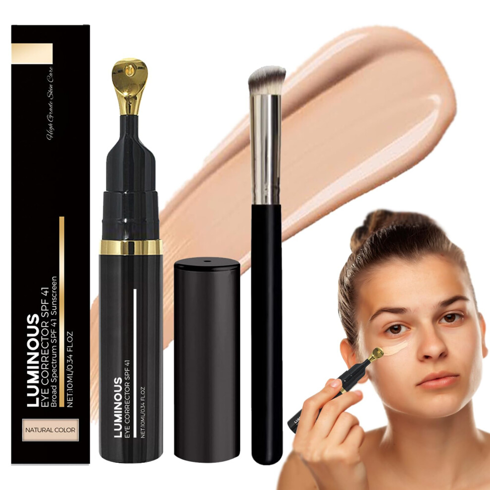 Under Eye Corrector with SPF 41, Tinted Anti Aging Eye Cream for Dark Circles and Hydration