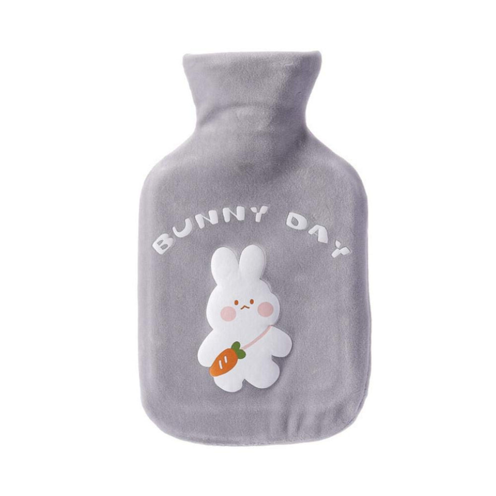 Hot Water Bottle With Flannelette Cover 500ml Pain Relief Winter Warmth Color: #a Color: #C