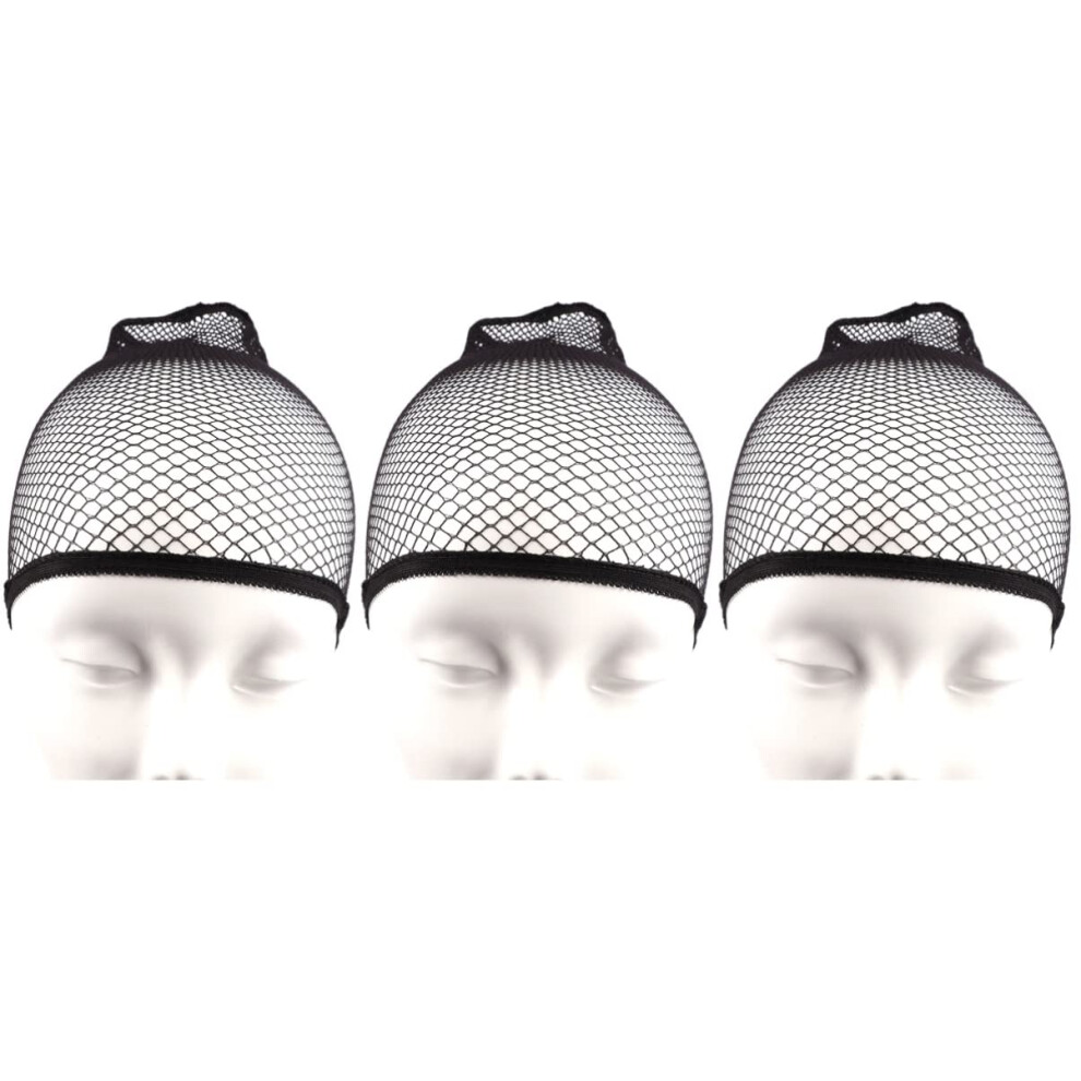 Unisex Black 9Pcs Stretchable Wig Caps For Wigs With Secure Elastic Hold And Breathable Mesh Design