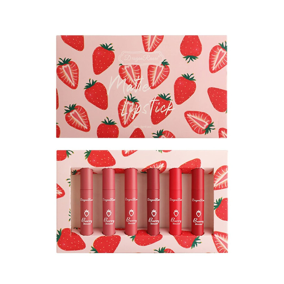 6PCS Matte Liquid Lipstick Set Long Lasting Waterproof  Pigmented Velvet Finish Makeup Gift
