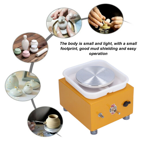 Mini Pottery Wheel Machine UK Plug for Children's Ceramic Art Teaching 2