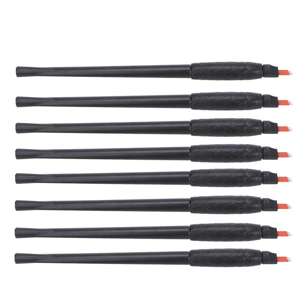 10pcs 12F Microblading Pen Set for Eyebrow & Lip Tattoo, Ergonomic Disposable