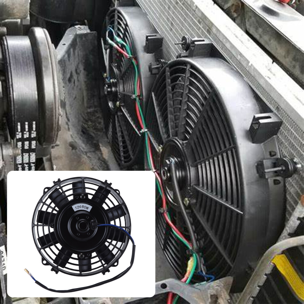 Electric Radiator Cooling Fan 12V 80W Slim Pull Push 8In For Ac Intercooler 4961382341982
