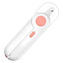 Dog Nail Clippers with LED Light, Stainless Steel Blades, Ergonomic Grip for Small Pets Cats Rabbits Pink