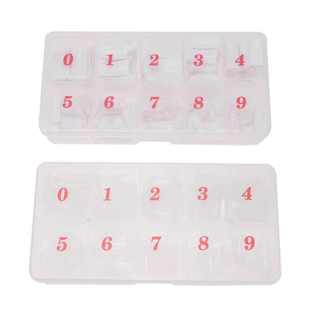 Fake Nails Kit 500pcs Elegant French Tip Design for Women Girls Salon Quality Press On Nails
