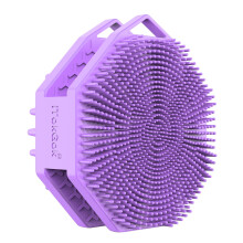 Light Purple 2 in 1 DoubleSided Silicone Face and Body Scrubber, Gentle Exfoliating Brush for Sensitive Skin