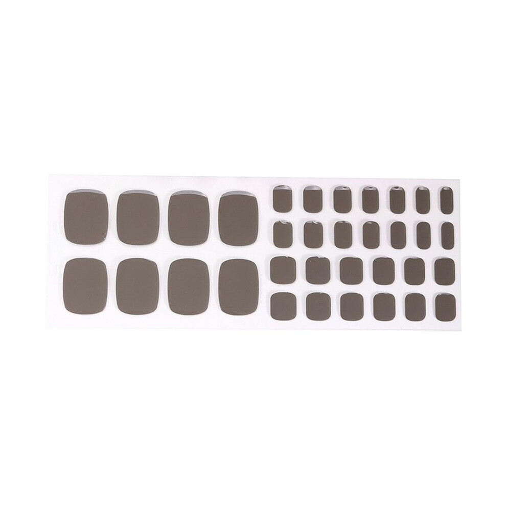 Light Solid Color Gel Toe Nail Stickers No Application Longlasting Adhesive Decals For Women