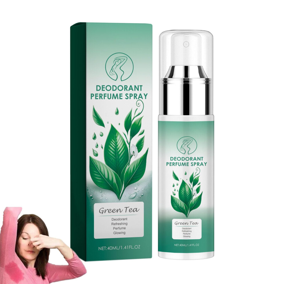 Green Tea Deodorant Spray For Women, Natural Antiperspirant, Odor Elimination, Longlasting Freshness