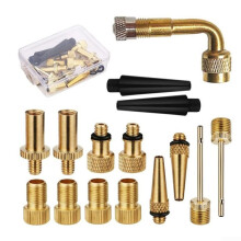 15 Piece Bike Pump Adapter Set with Universal Copper Valve Connectors for Bikes and Balls