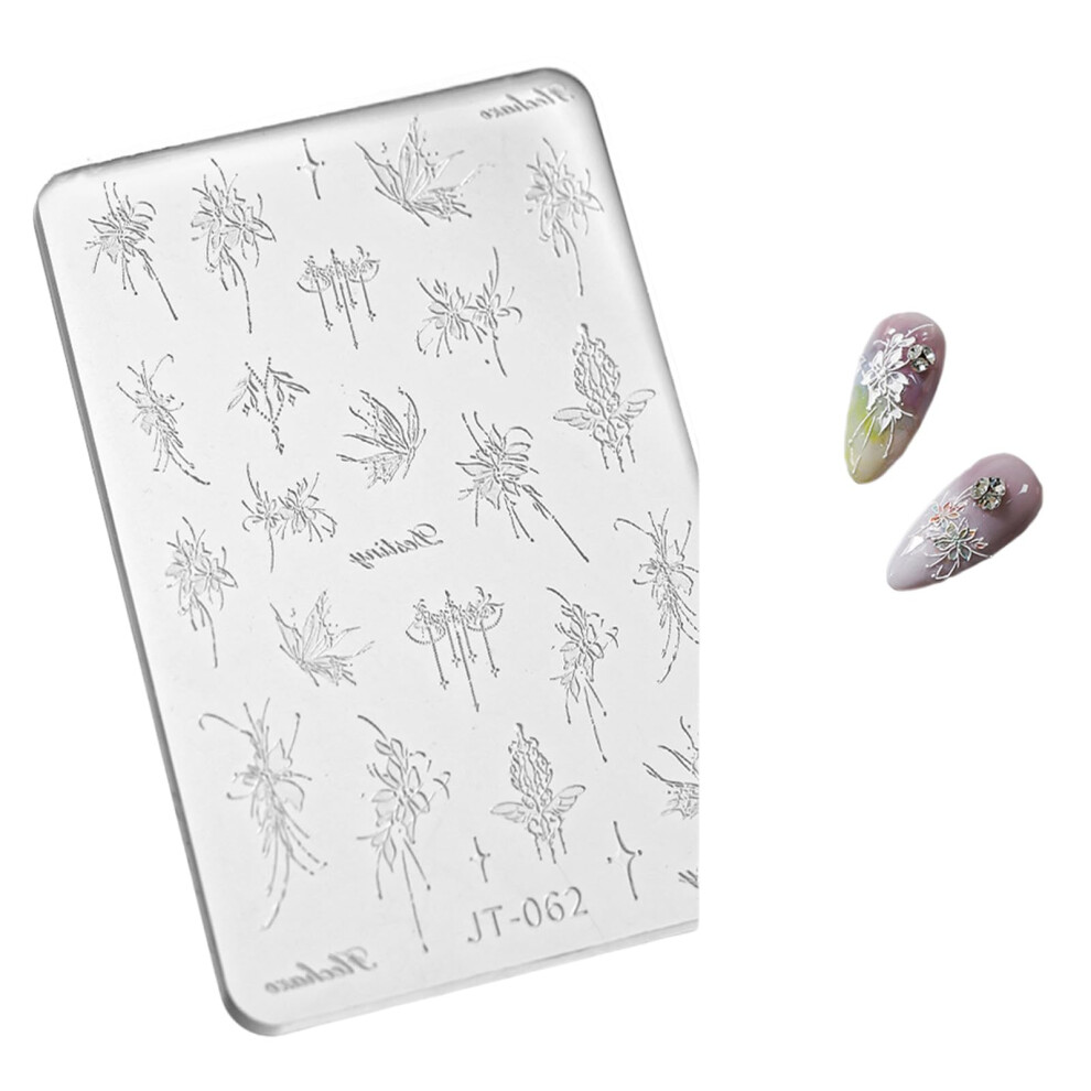 Silicone Nail Mold for Acrylic and Gel, Reusable Nail Art Molds with Precise Pattern Detailing