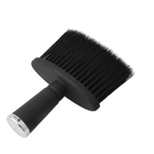 Barber Neck Duster Brush with Gentle Nylon Bristles for Efficient Hair Removal, Black