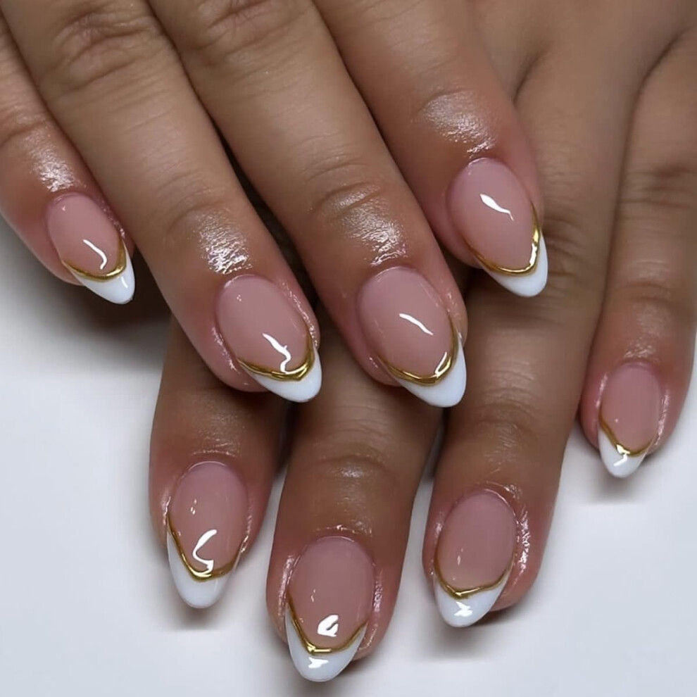 Waterproof Press On Nails with 3D Accents, Reusable Fake Nails for Active Lifestyle and Travel
