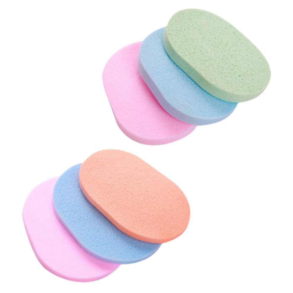Facial Cleansing Sponge Set 6pcs Soft Exfoliating Face Sponges for Gentle Makeup Removal TravelFriendly