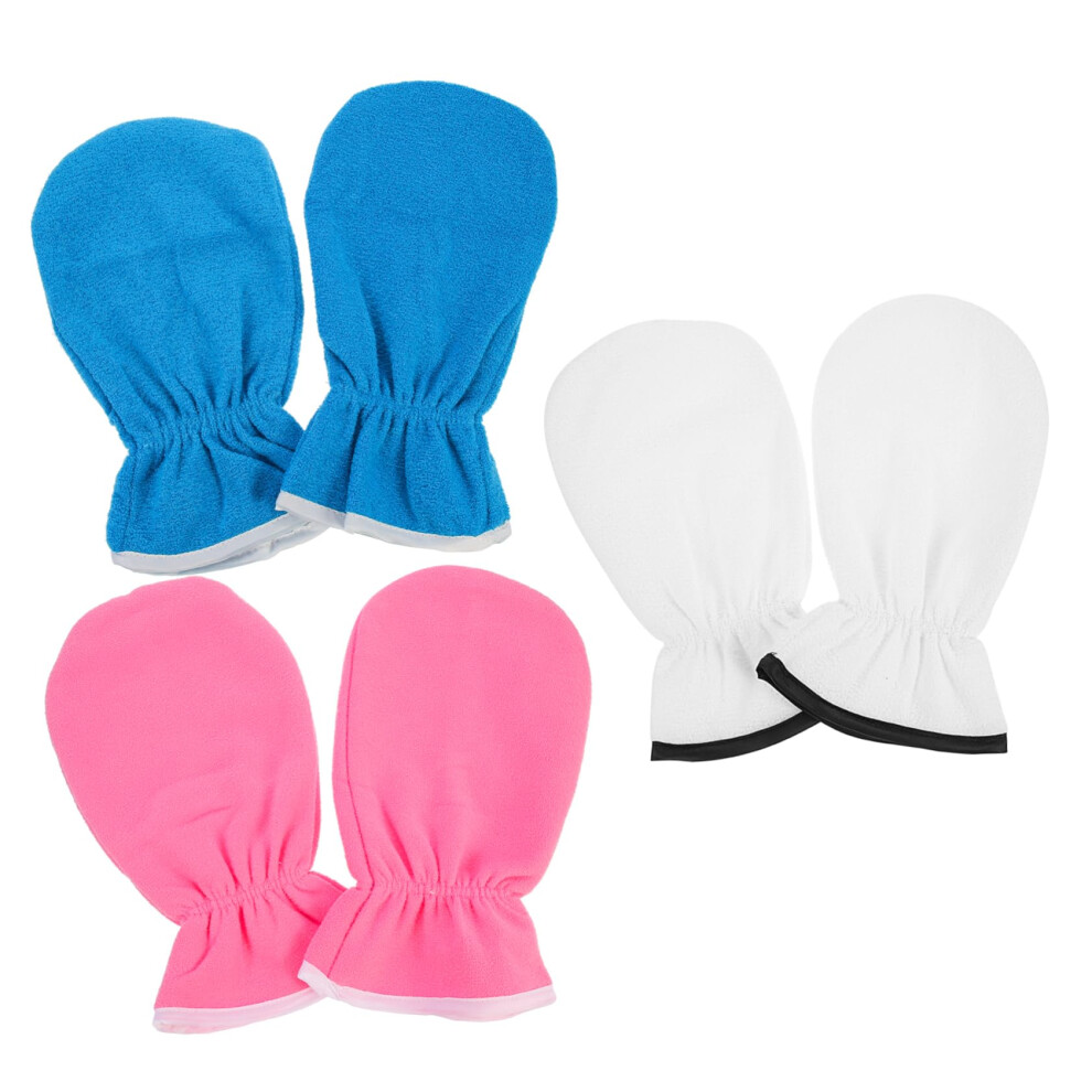 White/Blue/Pink Moisturizing Paraffin Wax Hand Gloves With Deep Hydration And Heat Retention, Reusable Mitts, 3 Pairs