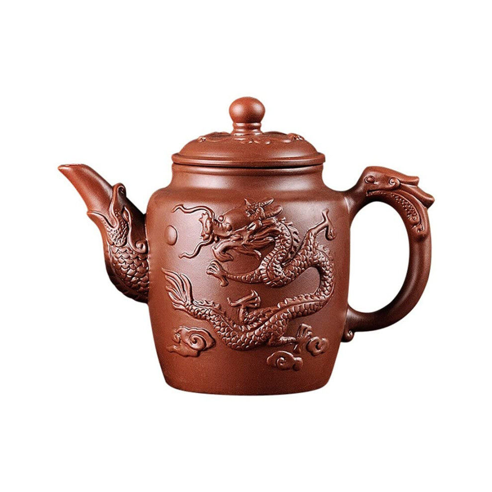 Large Capacity Purple Clay Teapot 600ml Kung Fu Tea Pot with Removable Steel Filter Brown-image-OPC-PR58SB9-NEW