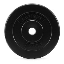 Plaque d'haltère - SPRINGOS - ACTIGET - 5 kg - 31 mm - PP et ciment - Noir