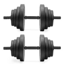 Manubri da palestra - ACTIGET - 2x10 kg - Regolabili - Compatti - Confortevoli