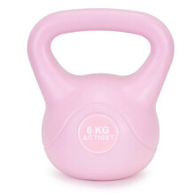 Kettlebell - ACTIGET - 6 kg - Duurzaam ABS - Comfortabele handgreep - Roze afwerking